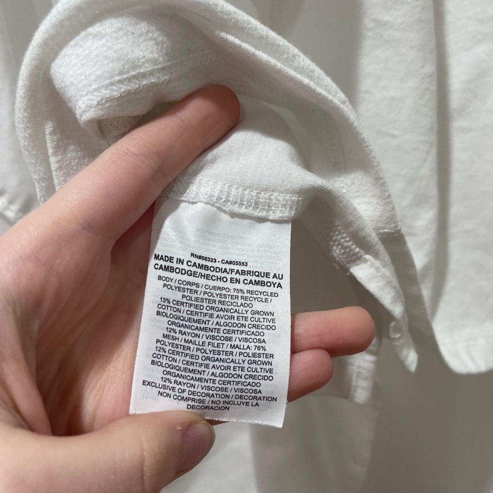 Nike White Athletic Tank with Floral Logo Sz M - Picture 8 of 11